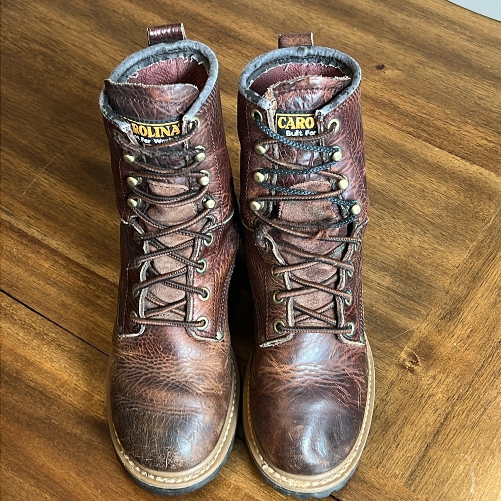Carolina Women's Brown Lace Up Boots - Picture 4 of 16
